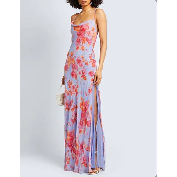 The Andamane Dress Womens 40 Maxi Slip Made in Italy Elegant Floral Viscose - Picture 1 of 10